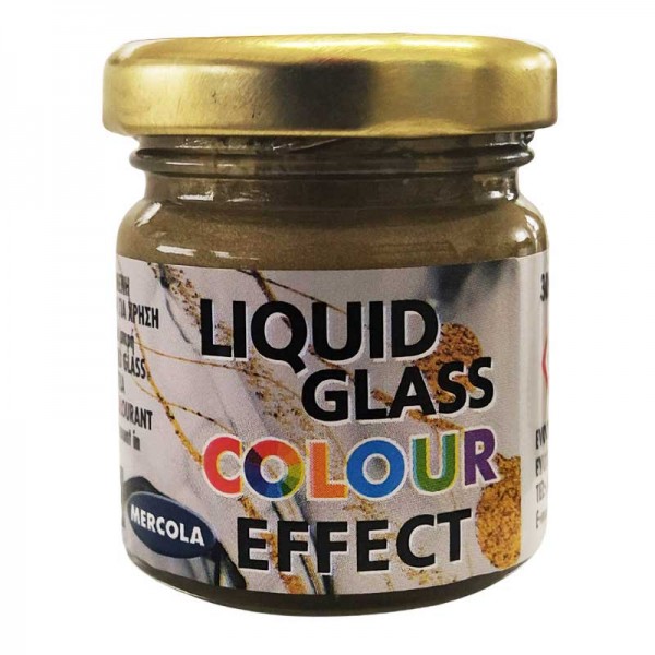 Mercola Liquid Glass Colour Metallic Effect Χρωστικη για Υγρο Γυαλι Χρυσο Μεταλλικο Παστα 30ml