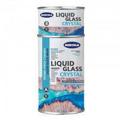 Mercola Liquid Glass Crystal Υπερδιαφανη Ρητινη Υγρου Γυαλιου 2 Συστατικων 1Kg
