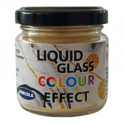 Mercola Liquid Glass Colour Pearl Effect Χρωστικη για Υγρο Γυαλι Χρυση Περλα Σκονη 90ml